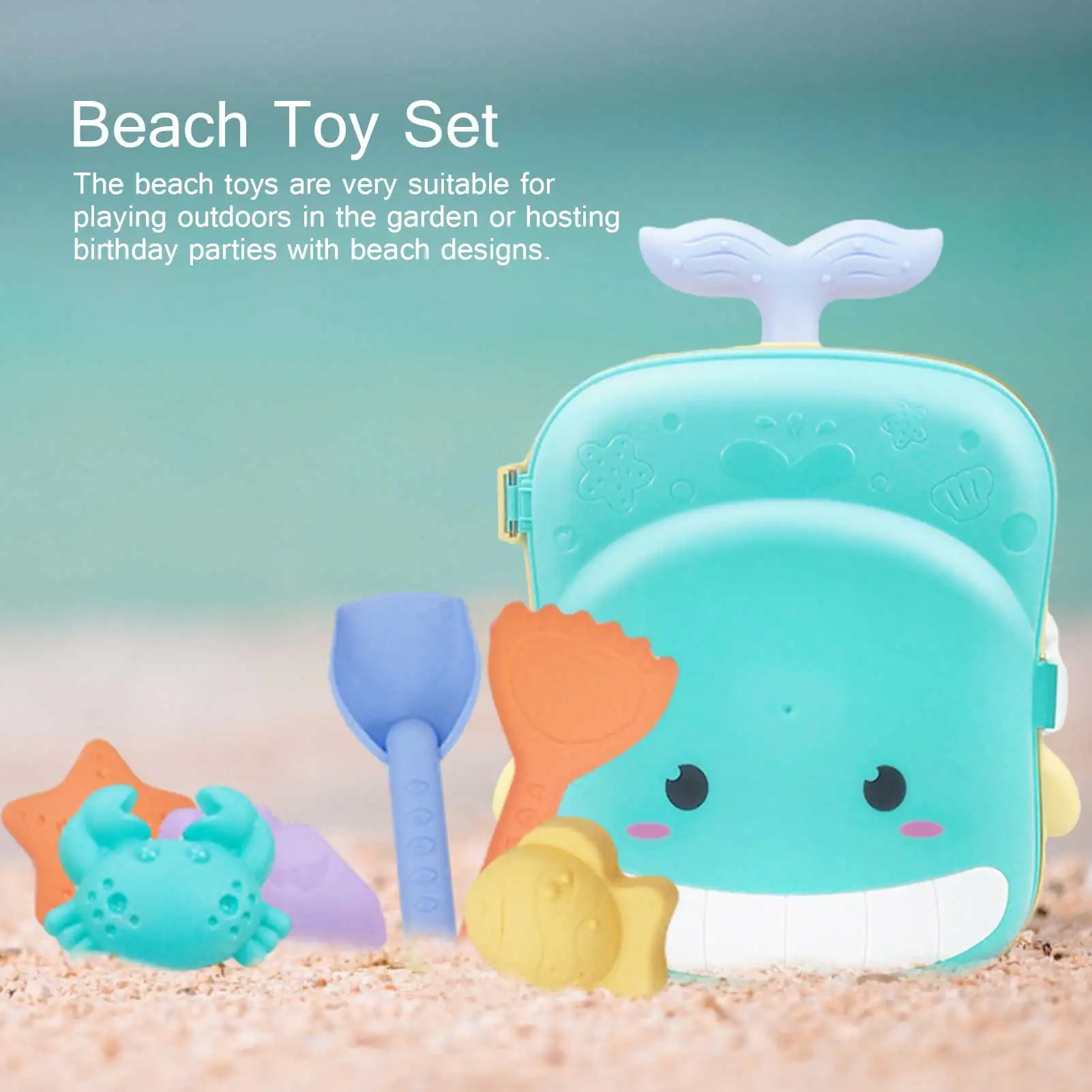 

Beach Toys Sand Toys Set for Kids,Children Sandbox Set Kit Travel Sand Toys For Beach Play Sand Water Game Trolley Case