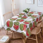 Скатерть для стола в виде фруктов и арбуза, водостойкая, маслостойкая