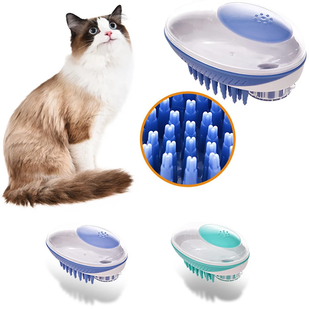 

Pet Dog Bath Brush Comb Pet SPA Massage Brush Soft Silicone Pet Grooming Brush Massage Cleaning Pet Brush Shedding Grooming Tool