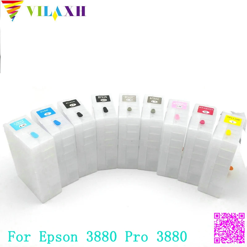 Vilaxh 3880 pro 9 шт. T5801 пустой пополняемый чернильный картридж для epson Stylus чернила