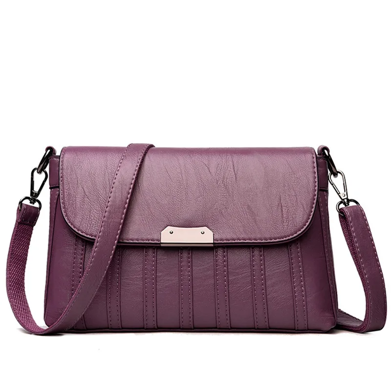 PURPLE Сумки, женские сумки известных брендов, Высококачественная кожаная сумка на плечо, модная сумка через плечо с блестками, женские сумки-мессенджеры, сумка-тоут - Цвет: PURPLE