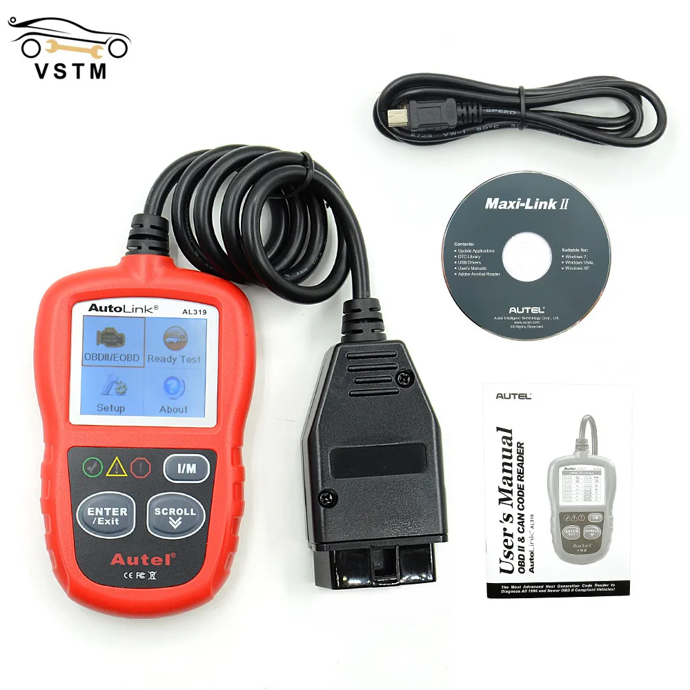 

Диагностический сканер Autel OBD2, устройство для чтения кодов Can и AL319