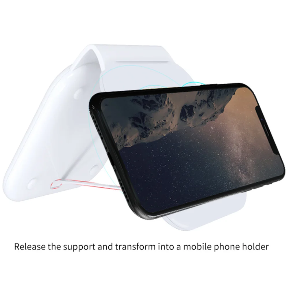 

Mobile Magnetic Charging Phone Holder Folded Charger Chargers For IPhone Cable Device 2 In 1 15W Fast Ultra-thin Wireless