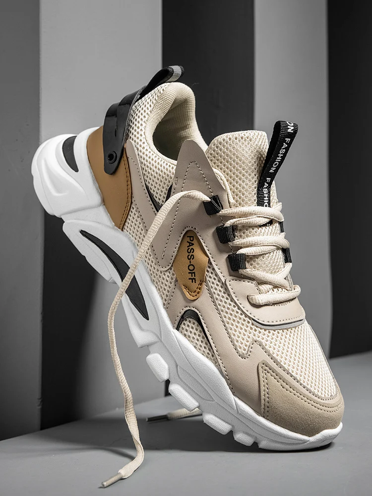 

Summer new style mesh sports men's shoes fashion low-cut shallow mouth running shoes outdoor wear-resistant sports casual shoes