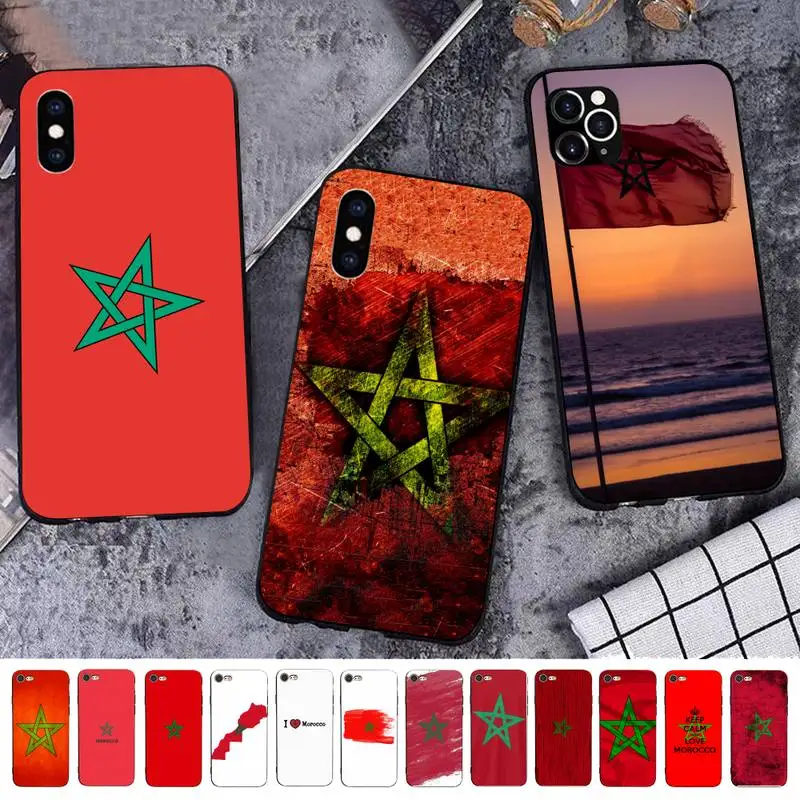 

Morocco Flag Moroccan Unique Phone Case for iphone 13 11 12 pro XS MAX 8 7 6 6S Plus X 5S SE 2020 XR cover