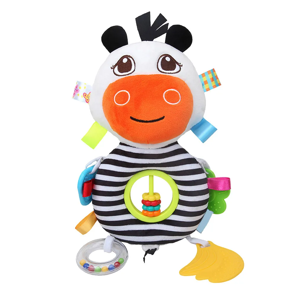 

Baby Music Baby Rattle Plush Teether Baby Carriage Hanging Bell Toy Doll