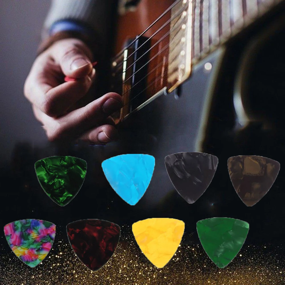2/6/10 Pcs Guitar Picks Mediator Thickness 0.46 0.71 0.81 0.96 1.20 1.50 mm - Color Random Mixed Pattern