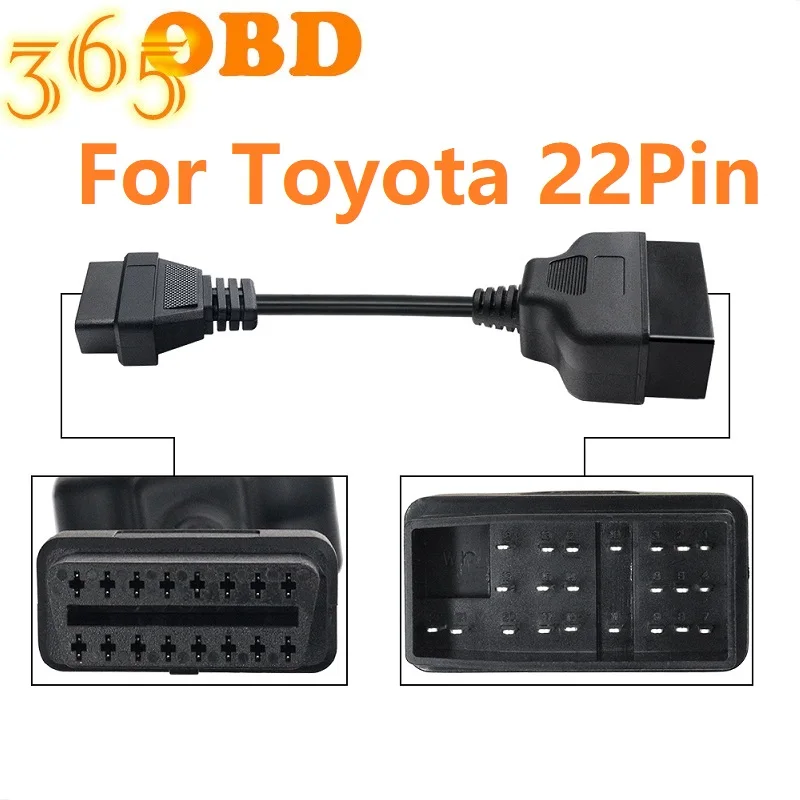 OBD соединение 22-контактный для Toyota штекер к OBD2 OBDII DLC 16-контактный разъем адаптера