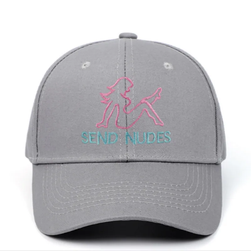 

SEND NUDES Baseball Cap Fashion Cotton Embroidery Snapback Men Hat Cap High Quality Summer Dad Hat Male Kpop Sports Hat Dropship