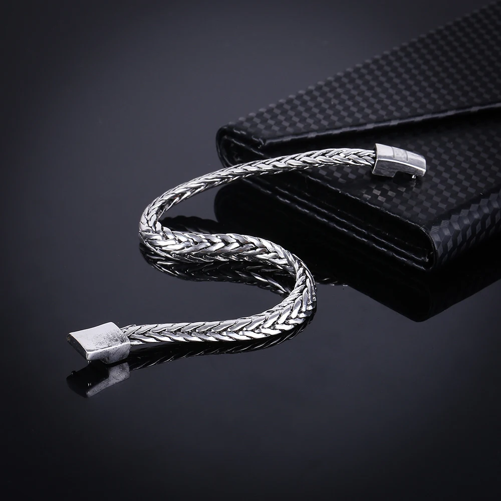 Женский Байкерский браслет с Буддой серебряная цепочка на запястье ювелирное