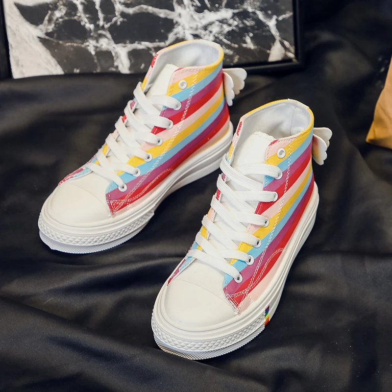 

Женская обувь; Высокая парусиновая обувь в стиле ретро на шнуровке; Женские повседневные кроссовки; Уличная дышащая обувь для отдыха; Насто...