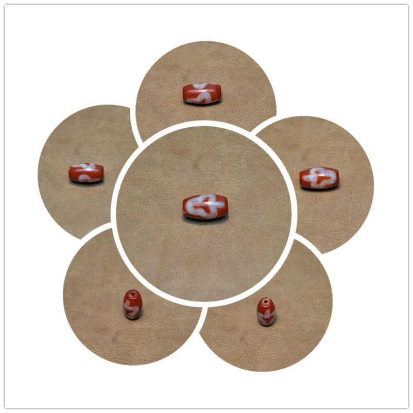 Тибетский красный Агат Дзи Лотос большие мужские 3 глаза Бог богатства