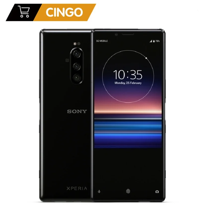 

Оригинальный разблокированный Sony Xperia 1, японская версия, 64 Гб ПЗУ, 6 ГБ ОЗУ, XZ4, Snapdragon 855, 6,5 дюйма, NFC, разблокировка отпечатком пальца, 3 тыловых ...
