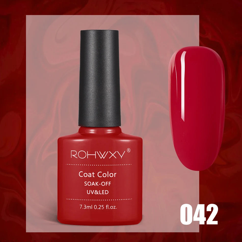 A042 ROHWXY 7,3 мл Гель-лак для ногтей для маникюра 60 цветов УФ-светодиодный Гель-лак впитывающий Гель-лак для рисования Гель-лак Инструменты для дизайна ногтей - Цвет: A042