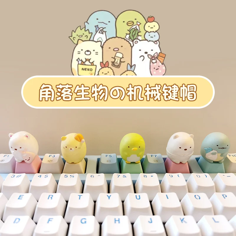 anime keycap for mechanical keyboard custom keycaps gaming accessories keycap mold for corner creature free global shipping