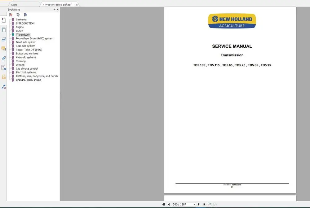 Новая Голландия АГ сельскохозяйственная служба Руководство PDF Обновлено [04 2020] 170