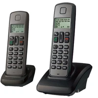 expandable cordless phone system with caller id lcd backlit 2 cordless handsets 16 languages keypad lock for home office