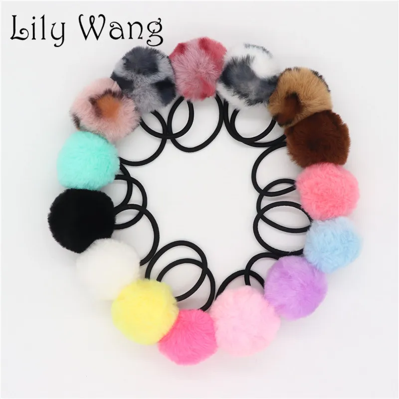 Милые эластичные повязки для волос из искусственного меха повязка на голову с