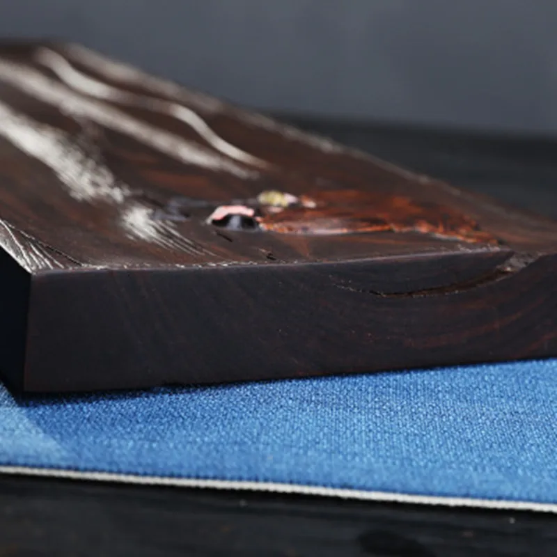 Free shipping Painted Dry Soaking Table Tea Tray Ebony Whole Solid Wood Hand-Painted Household Zen Retro Creative Teaset Saucer | Дом и сад