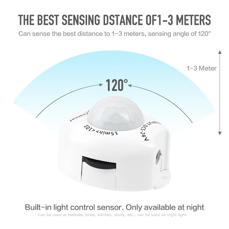Светодиодная лента с пассивным ИК датчиком движения 12 В постоянного тока 2835