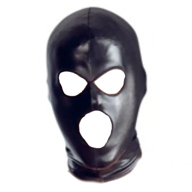 

Cosplay Head 3 Holes Head Cover Halloween Carnival Wetlook Hood Head Cover Latex Mask Head Cover Face