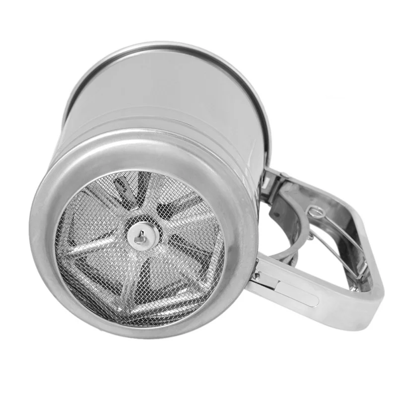 Ручной шейкер для муки из нержавеющей стали сетчатый сито с болтом механическое