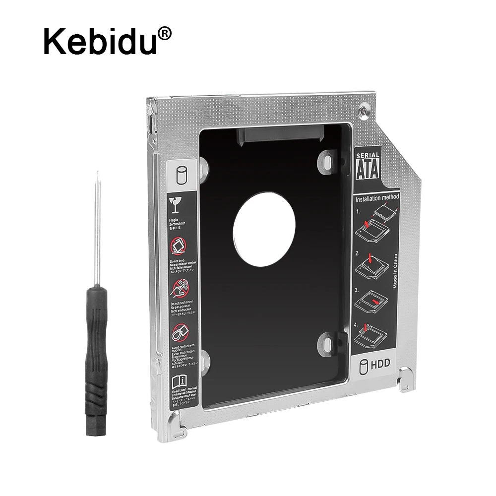 Kebidu 9 5 мм внешний жесткий диск Caddy 2nd SATA к 2 &quotжесткий SSD корпус для Apple Macbook Pro CD DVR ROM