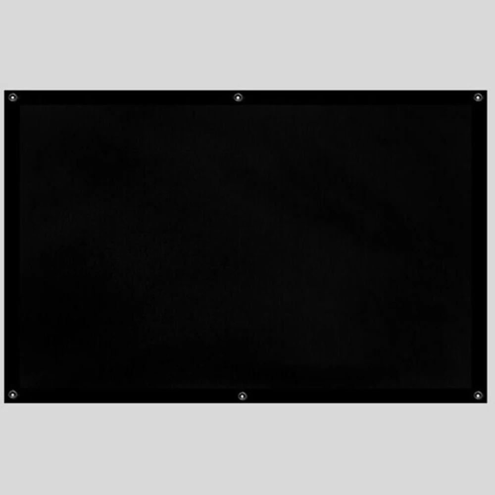 

120-Inch Projector Screen Portable Curtain Simple Grey Plastic Fabric Fiber HD for Movie 3D Home Theater Outdoor 16:9