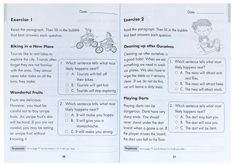 

Original English books Scholastic Scholastic Study Smart Comprehension Skills Level 2 Assessment Book for Kids