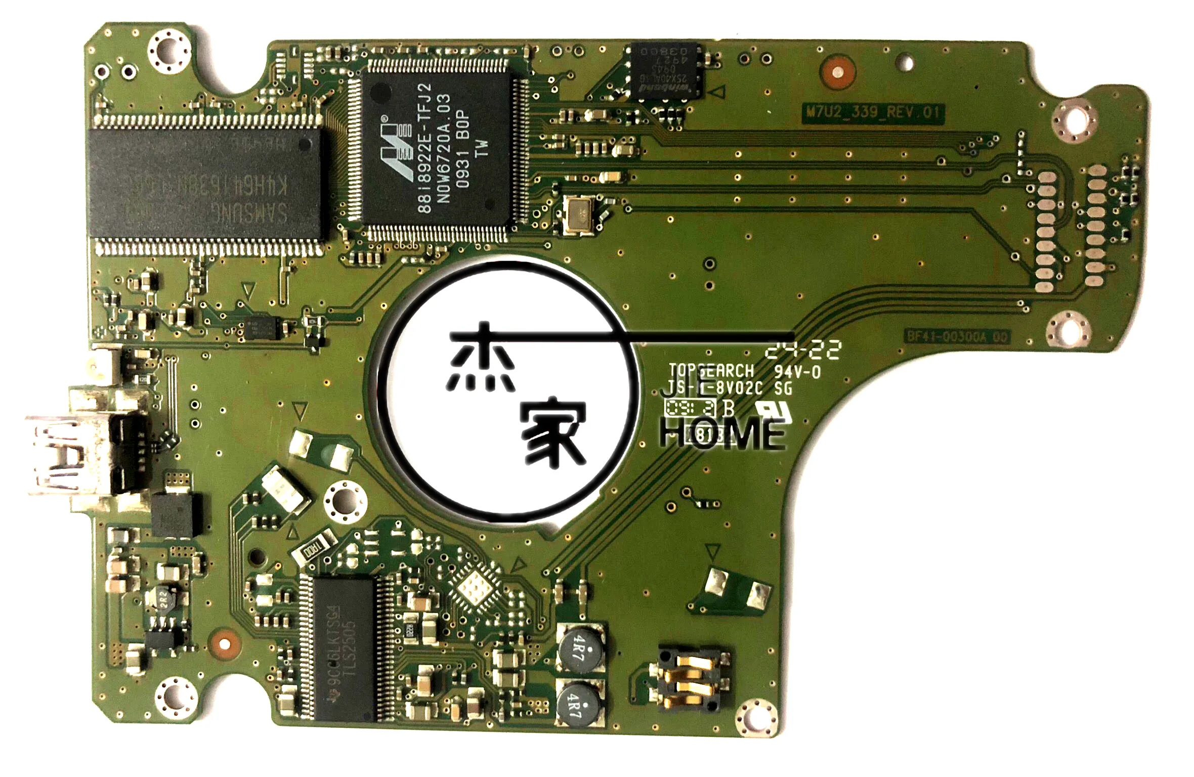 

USB 2.0 Hard Drive Parts PCB Board BF41-00300A M7U2_339_REV.01 R00 for 2.5 Samsung HDD Data Recovery