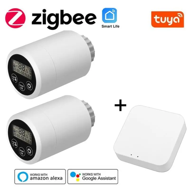 

Tuya ZigBee Smart Radiator Actuator Programmable Thermostatic Radiator Valve Temperature Controller MQTT For Alexa Google Home