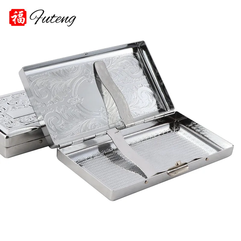 Футляр для сигарет 18 шт. металлический многофункциональный | Дом и сад