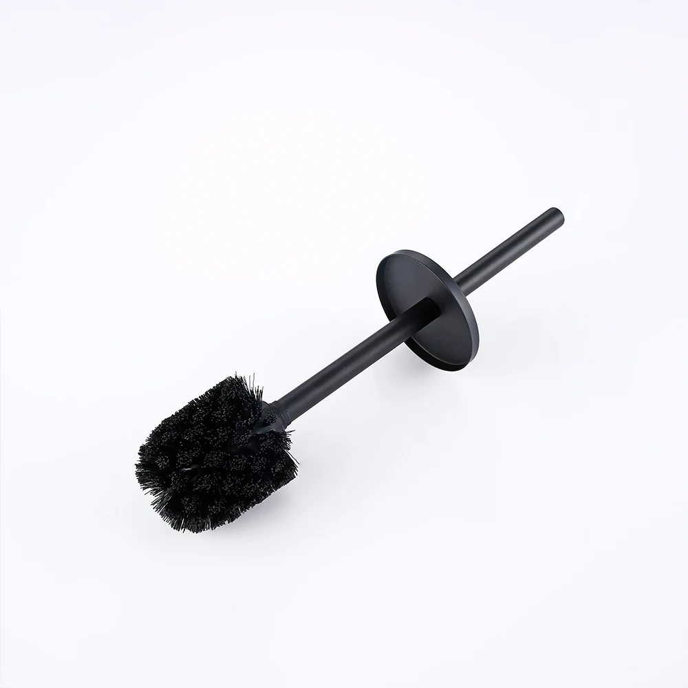 Black Toilet Brush Holder In Wall For Bathroom Set Modern Style 304 Stainless Steel Material No Dead Toilet Cleaning
