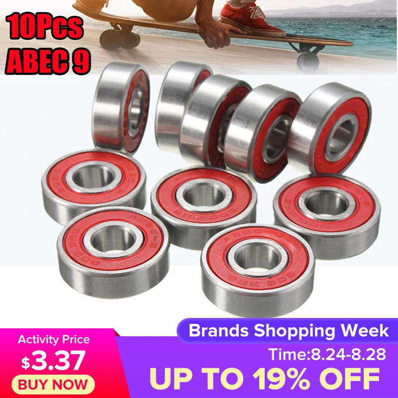 Профессиональные колеса для скейтборда ABEC 7 608RS 10 шт. запасные подшипники