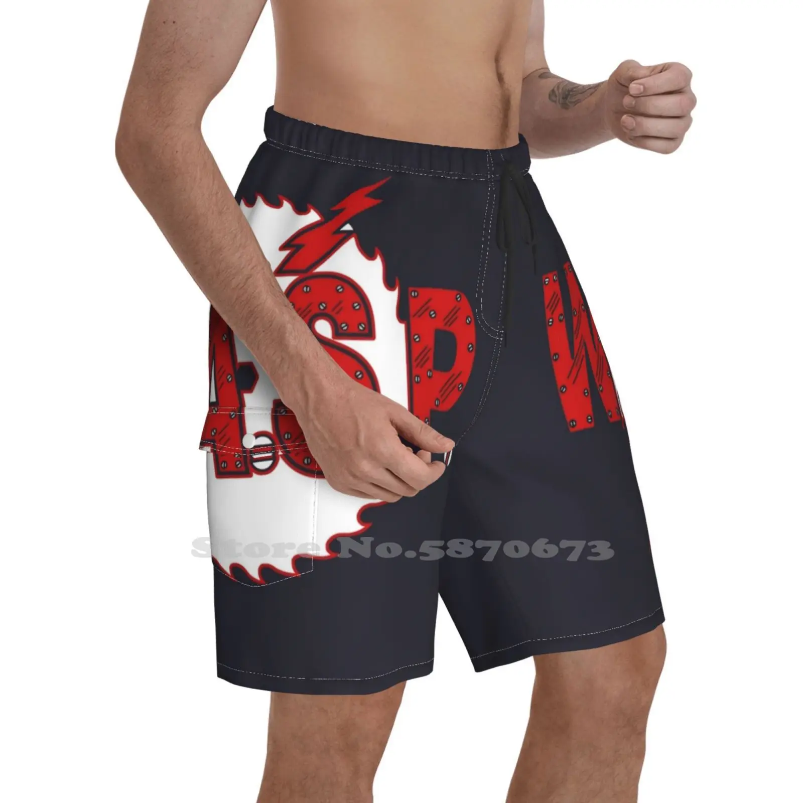 W. P. Дышащие персональные пляжные шорты для отдыха жесткая гитара Голливуд ангелы