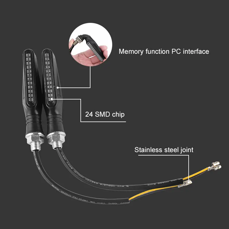 Светодиодный индикатор поворота для мотоциклов 4 шт. 24 светодиосветодиодный |