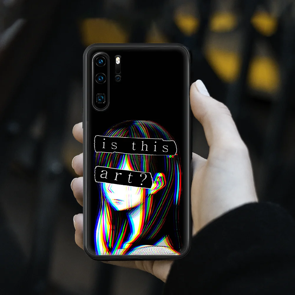 

Sad Anime Aesthetic Senpai Himiko Toga Phone Case cover For huawei p 8 9 10 20 30 40 P pro Smart 2019 Z lite mini black Cover