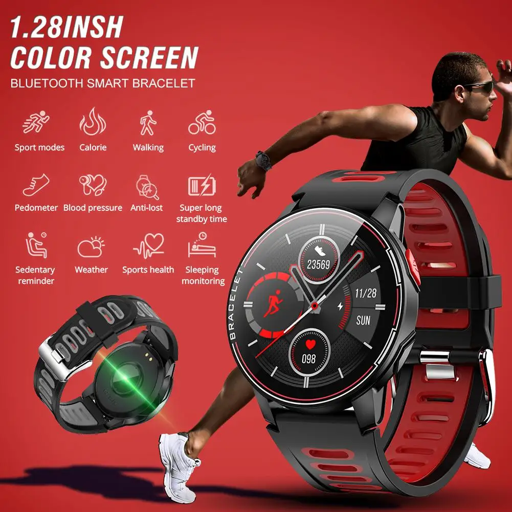 Водонепроницаемые Смарт-часы L6 IP68 фитнес-трекер пульсометр Whatch для мужчин и