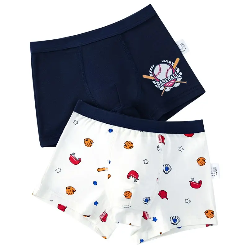 2 шт./лот нижнее белье для мальчиков с героями мультфильмов синие хлопковые