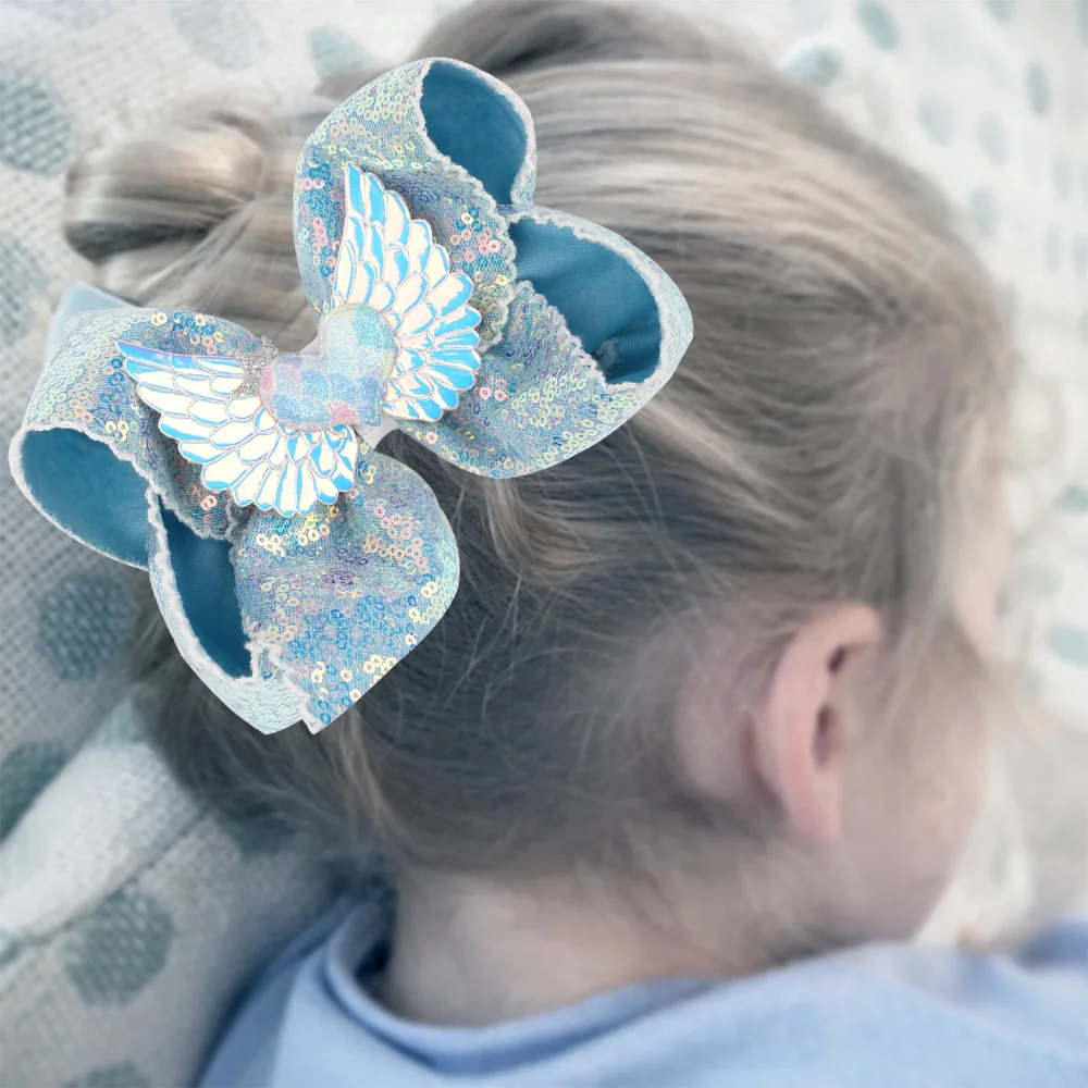 

2021 New Bow Grosgrain Ribbon Hairgrip Clips Bow-knot Print Grosgrain Ribbon Hair Bows With Clip Kids Hair Accessories