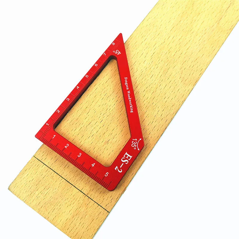 

Woodworking Scribing ruler 90 degree square 45 degree angle ruler Layout Miter Triangle Ruler measuring tools aluminum