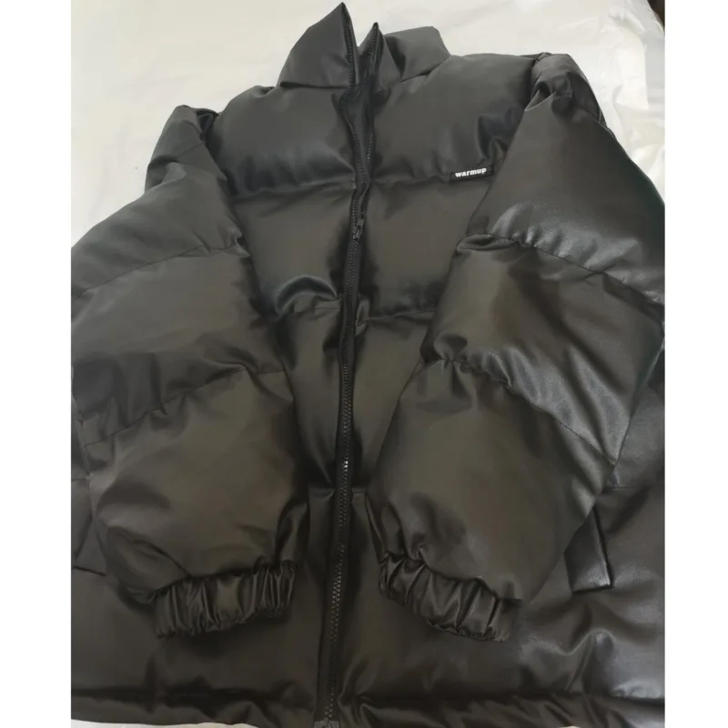 Leather Jacket Bomber Ins Chic Basic Korean Parka Feminina Coat Women Plus Size Puffer Oversize Harajuku Snow Wear