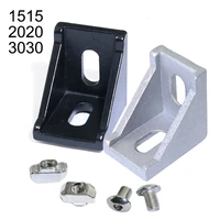 10 20pcs 1515 2020 3030 series corner angle l brackets connector fasten connector for 15s 20s 30s aluminum extrusion profile