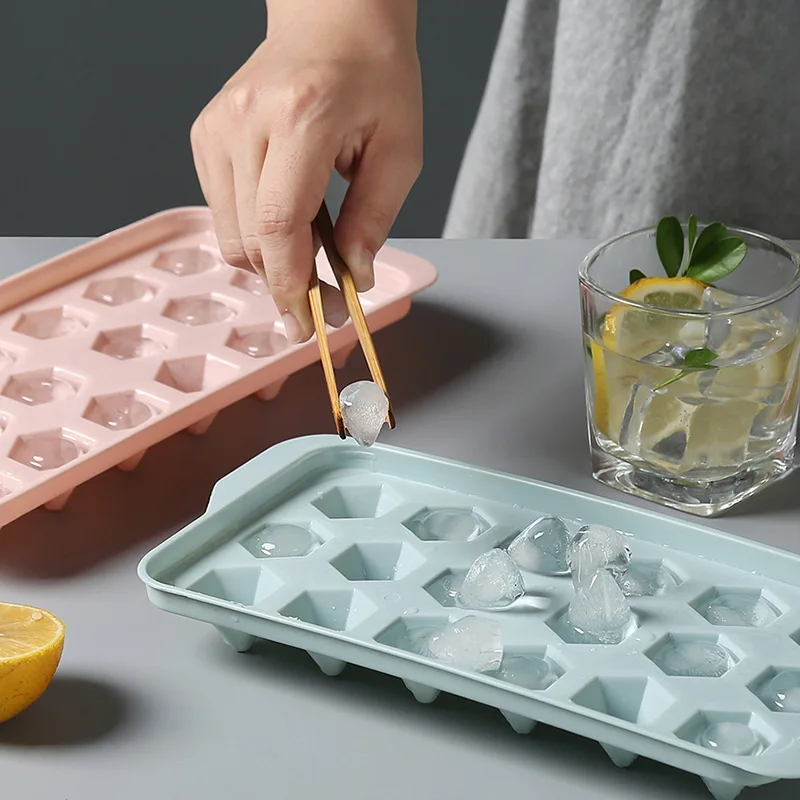 

Plastic Ice Cube Tray with Cover Cone Round DIY Whiskey Cocktail Ice Ball Jelly Mold Ice Cream Maker Kitchen Accessories