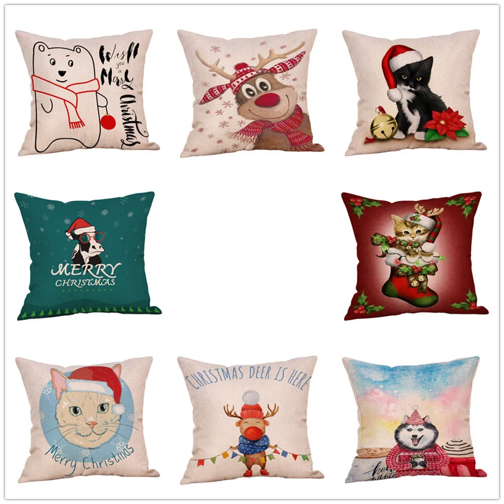 Рождественская декоративная наволочка для подушки декоративные диванные чехол s