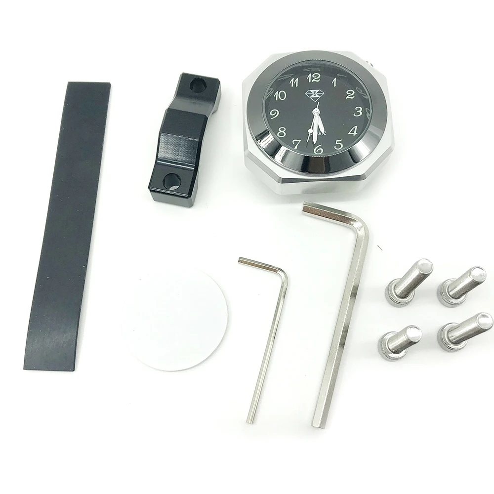 7/8 &quot1&quot водонепроницаемые мотоциклетные часы с креплением на руль светящиеся