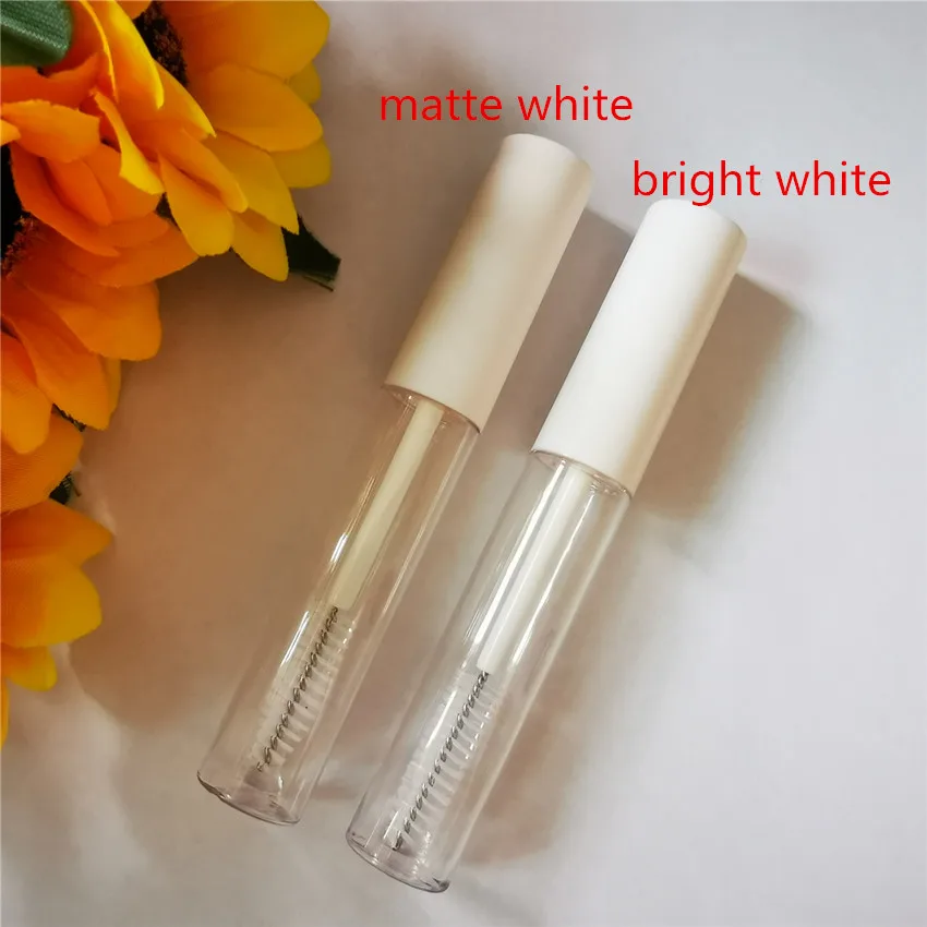 

10/20/30/50/100pcs 10ml Empty Cosmetic Packing Containers Makeup Frosted Mascara Tubes Eyelash Cream Refillable Bottle White Cap