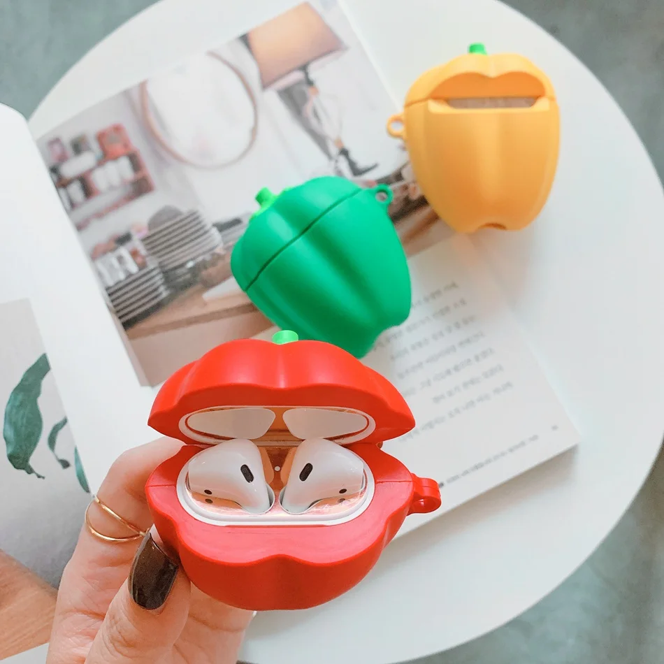 Роскошный чехол для Airpods 2 чехол силиконовый милый чехол для Apple Airpod беспроводные наушники для Air Pods аксессуары брелок ТВ коробка