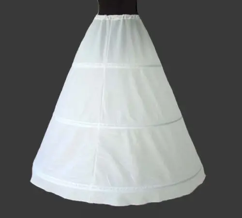 

3-HOOP PROM UNDERSKIRT/WEDDING THREE-HOOP PETTICOAT/TRIPLE BRIDAL CRINOLINE