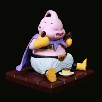 classic anime dragon ball dod majin buu food donut pudding cute fat muppet movable doll model toy collection childrens gift 14cm